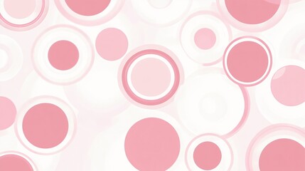 Pink and White Abstract Circle Background.