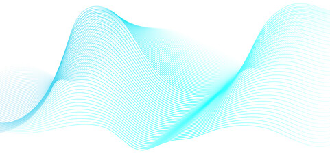 Fototapeta premium Vector seamless abstract blue technology blend smooth wave lines element swoosh speed sound energy wave lines modern stream digital futuristic tech transparent background.