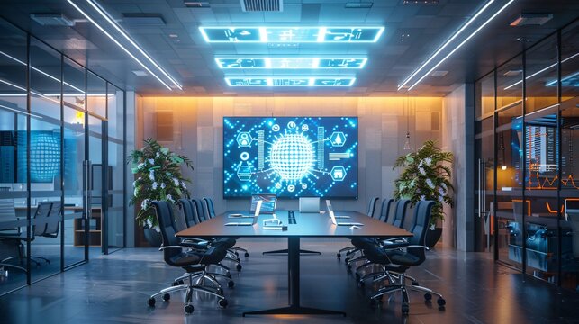 digital meeting room interior