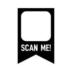 Scan me qr code on transparent background, Scan me labels sticker png