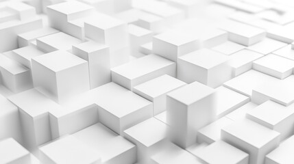 Stylish White Geometric Tech Network. Abstract Digital Connection Concept