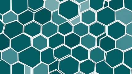 Teal and white honeycomb pattern.