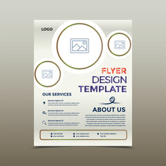 ash color flyer template design