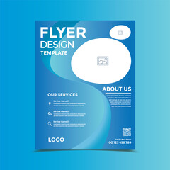 blue gradient color vector art flyer design