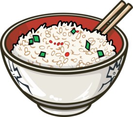 Rice Bowul clipart desing illustration