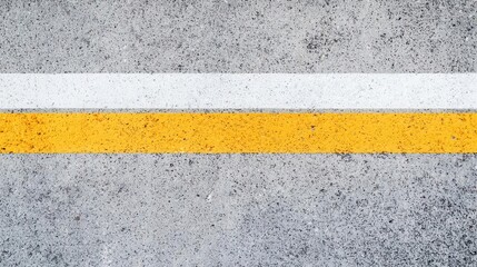 Street pavement with faded parking lines and small oil stains, faded parking lines, urban wear and tear