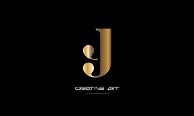 JJ, J abstract letters logo monogram