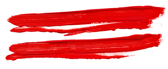 Set of red marker paint texture. Stroke isolated on white background