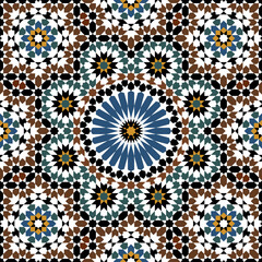 Seamless arabic geometric ornament based on traditional arabic art. 