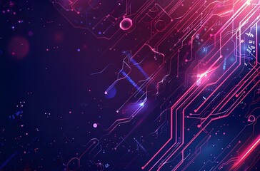 Fototapeta premium Ai Generated HD Cyber and Technology Background 