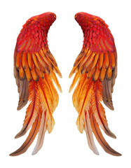 Obraz premium Fiery angel wings