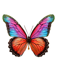 Fototapeta premium Colorful butterfly on black