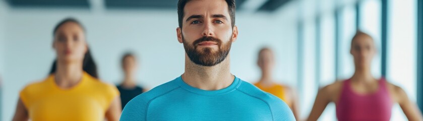 Obraz premium Group of Diverse People Engaging in Exercise Activities