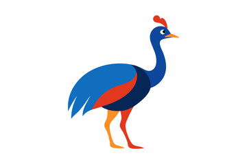 Cassowary bird creative vector design