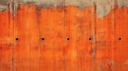 Obraz premium Orange cement wall textured. Generative AI