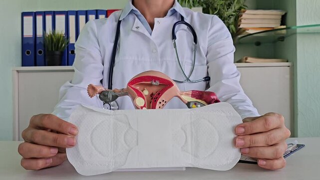 Sanitary pads and uterine anatomy. Feminine sanitary pad for collecting menstrual blood