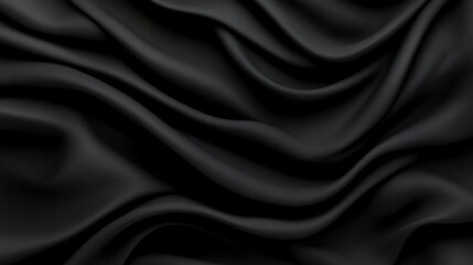 Fototapeta premium Elegant Black Fabric Drape - Abstract Background Texture