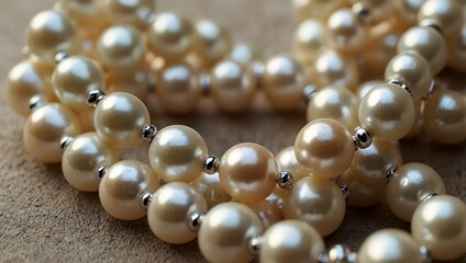 Elegant pearls in soft white and creamy hues.
