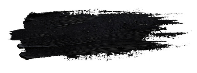 Black marker paint texture isolated on white background