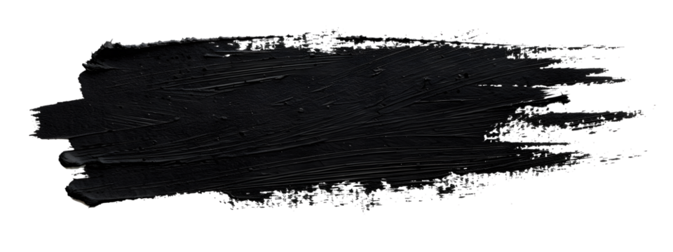 Black marker paint texture isolated on white background