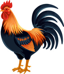 Fototapeta premium Rooster clipart desing illustration