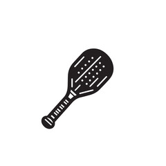 Pickleball paddle silhouette. Rackets silhouette. Pickleball paddle vector logo, icon.
