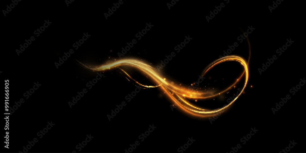 Aufkleber golden magic light effect with many sparkling bokke and glitter and shimmering glitter light effects