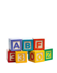 Colorful alphabet blocks