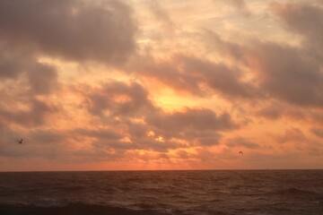 Sunrise over the ocean 