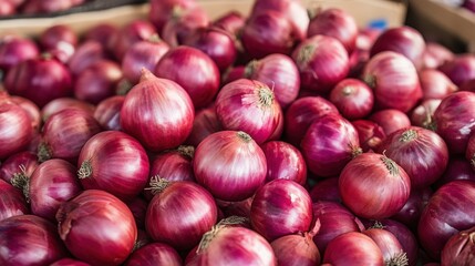 Red Onions Market. Generative AI