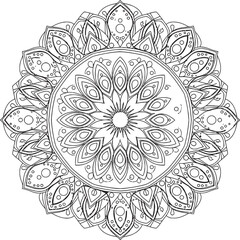 Fototapeta premium Mandala coloring pages Pattern for a Design Vector and illustration