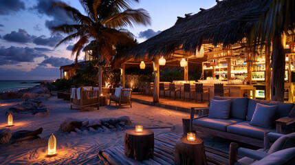 evening on beach 