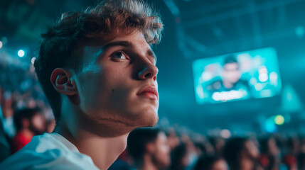 Excited Fans at an Esports Tournament Venue