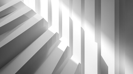 Fototapeta premium Abstract White and Gray Background with Lines for Space Design Concept, Abstract Diagonal White Lines Background.