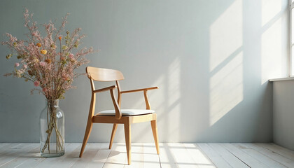 design scene with a chair