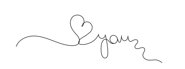 heart continues line art drawing, abstract heart vector, line art illustration, love vector