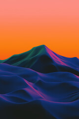 Abstract Landscape with Vibrant Hues