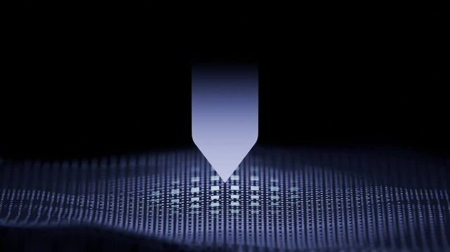 3d animation of pin on hologram map HD 4k