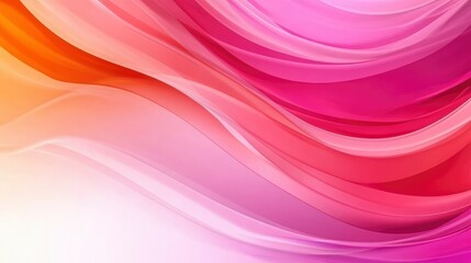 Naklejka premium Abstract Wavy Background with Vibrant Pink, Orange, and White Colors