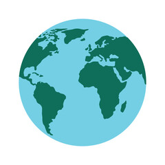  Earth Globe vector illustration isolated on white