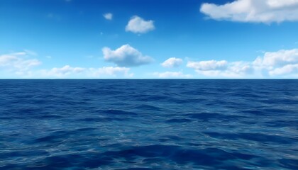 Obraz premium Vast Ocean Under a Clear Blue Sky