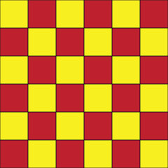 A red and yellow checkered pattern of a red and yellow checkered fabric