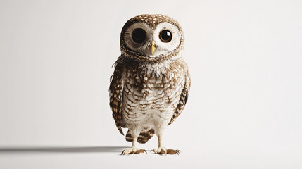 Obraz premium Curious Owl with Big Eyes