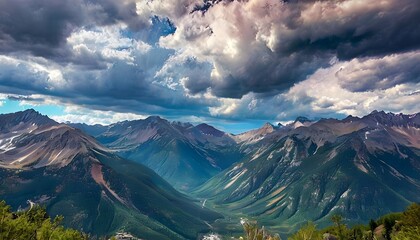 Fototapeta premium Stunning Mountain Landscapes with Dramatic Skies