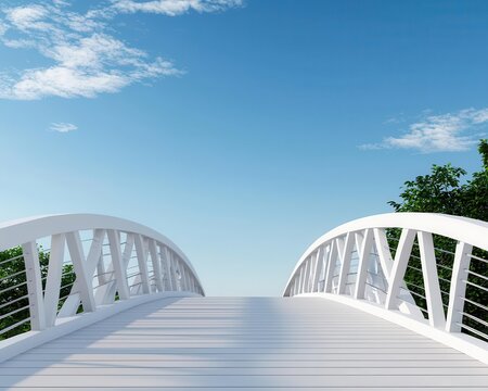 Bridge with an innovative suspension system, reducing sway in high winds, anti-sway bridge, dynamic stability