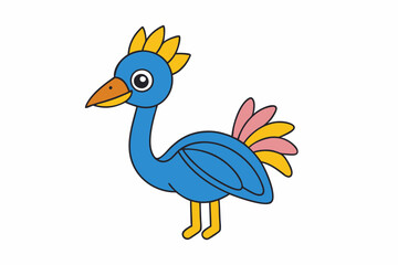 cartoon crane bird