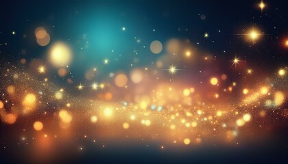 Fototapeta premium Brilliant highlights produce a distinct lighting appearance. Decorative twinkles against a bright background. Joyful holiday theme. Sparkling magical dust particles