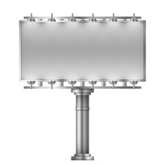 Obraz premium Blank big billboard mockup for advertisement, vector illustration