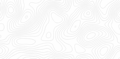 White paper wave carve relief topographic contours map background. line topo seamless topographic geography map grid abstract sublet pattern.