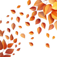 Beautiful autumn leaves falling gracefully, creating a colorful and vibrant natural scene, perfect for seasonal themes and designs.